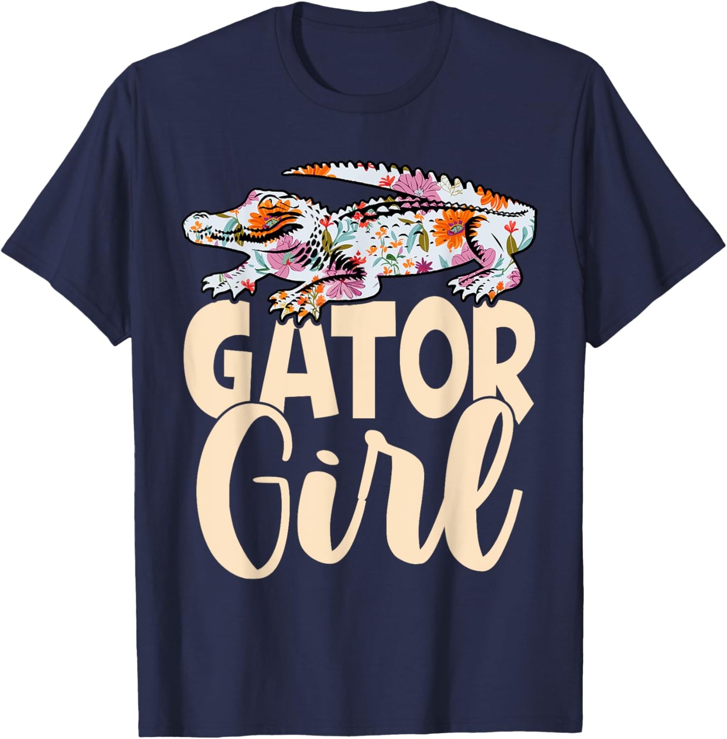 Gator Girl Funny Alligator Kids Crocodile T-Shirt - T-Shirt | Navy