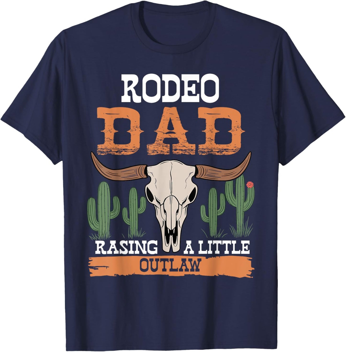 Dad Birthday Cowboy Cowgirl Western Rodeo Daddy Bday Party T-Shirt - T-Shirt | Navy