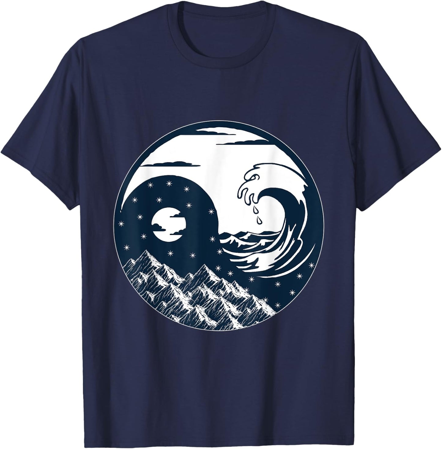 Yin Yang Chinese Or Nature Lover T-Shirt - T-Shirt | Navy