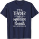 Teacher Running Funny I'm A Teacher And A Marathon Runner T-Shirt - T-Shirt | Navy