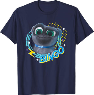 Disney Puppy Dog Pals Awesome Bingo Big Chest Portrait T-Shirt - T-Shirt | Navy