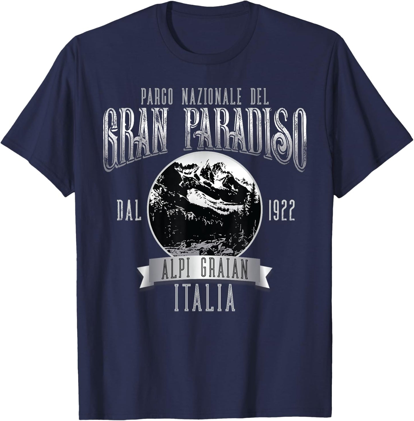 Gran Paradiso National Park Graian Alps Italy Souvenir T-Shirt - T-Shirt | Navy