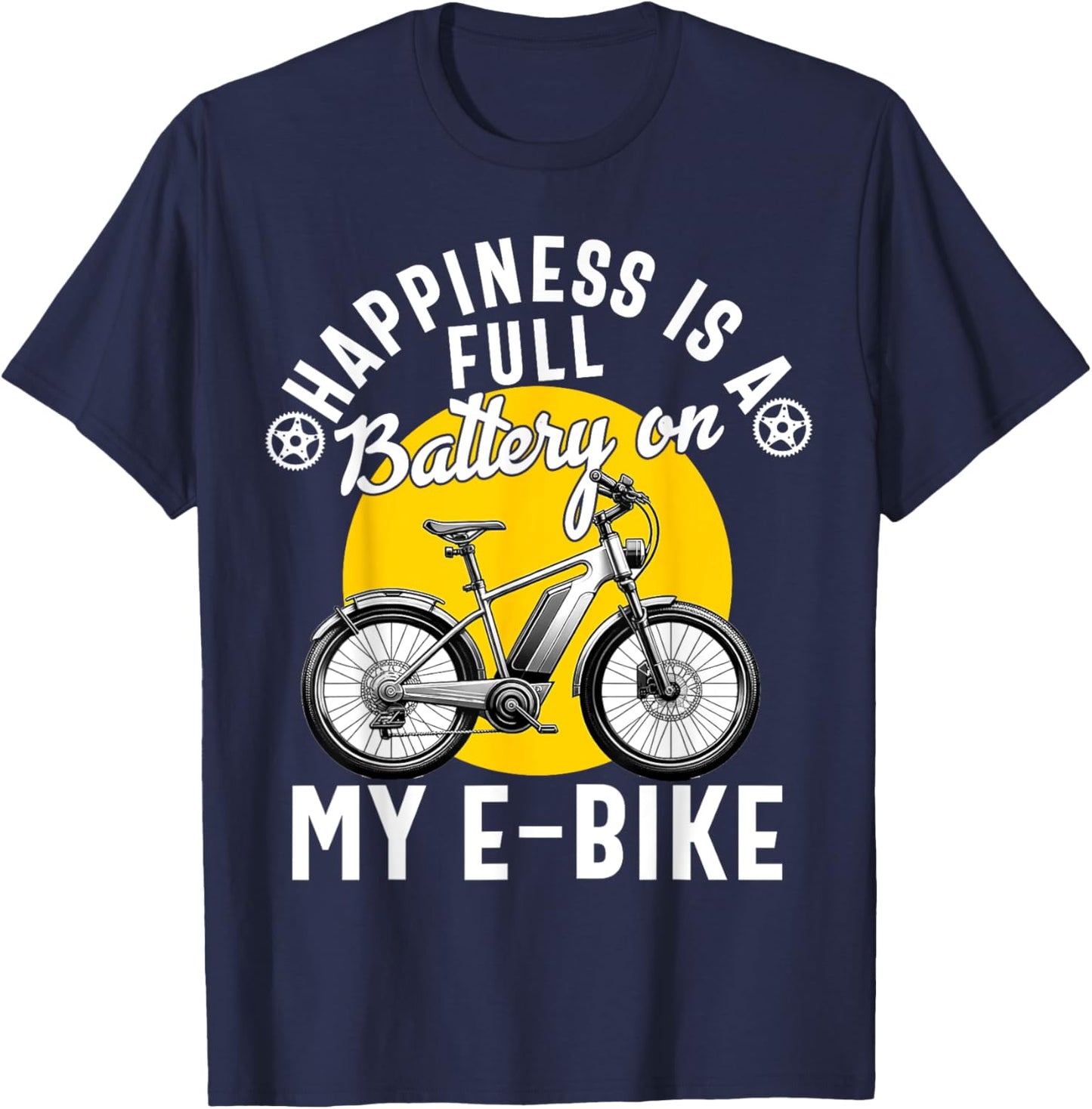E-Bike Electric Bike Women E Bicycle Lover Funny T-Shirt - T-Shirt | Navy