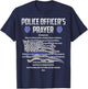 Police Officer's Prayer Policeman First Responder Cop Gift T-Shirt - T-Shirt | Navy