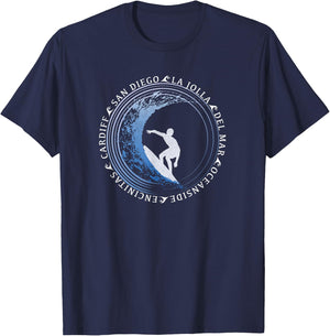 San Diego Surf/San Diego Beach Gift T-Shirt - T-Shirt | Navy