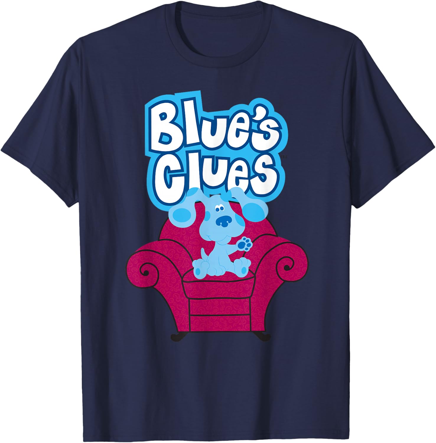 Blue's Clues On Red Sofa T-Shirt - T-Shirt | Navy