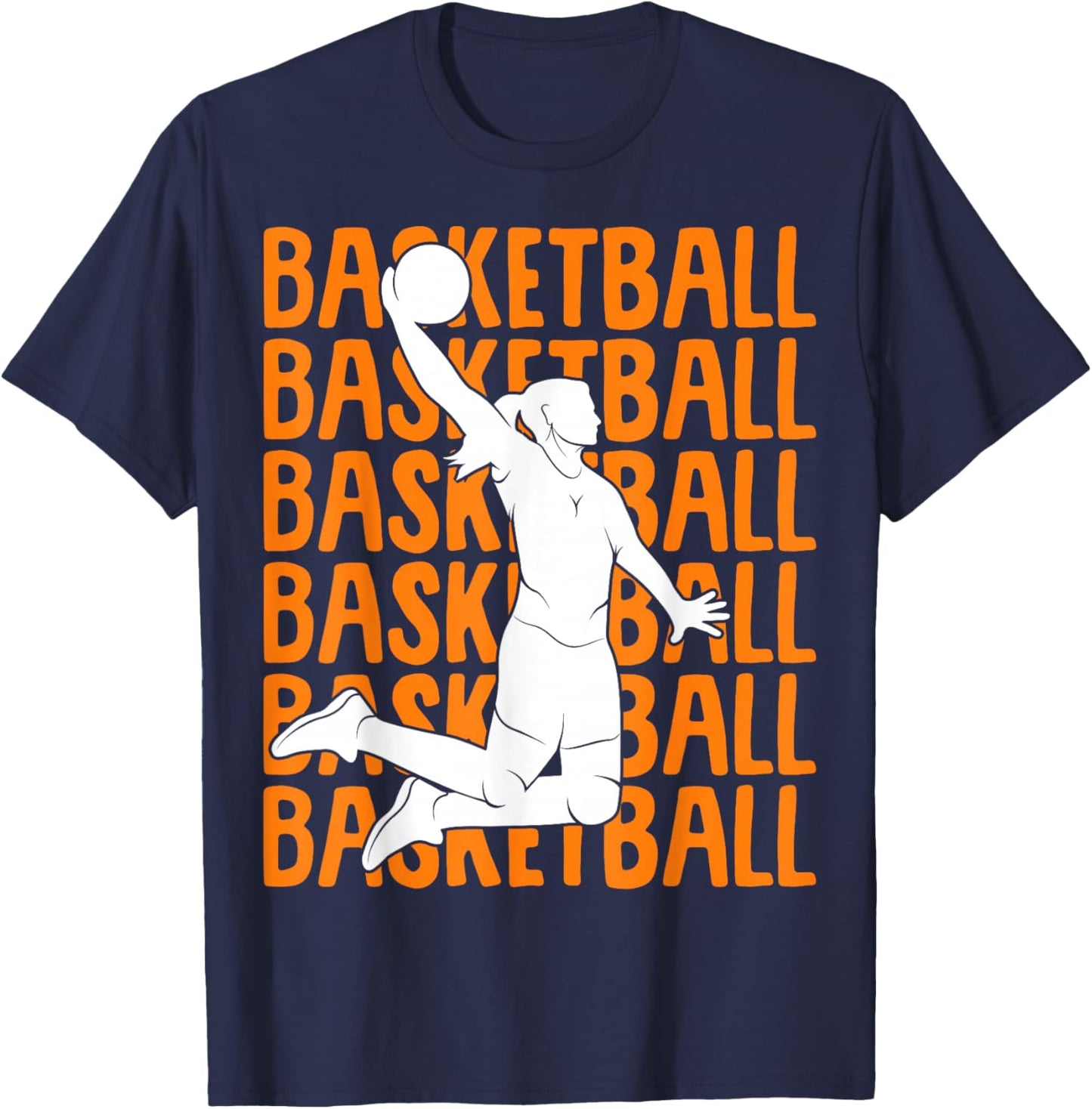 Basketball Girl Women Kids T-Shirt - T-Shirt | Navy