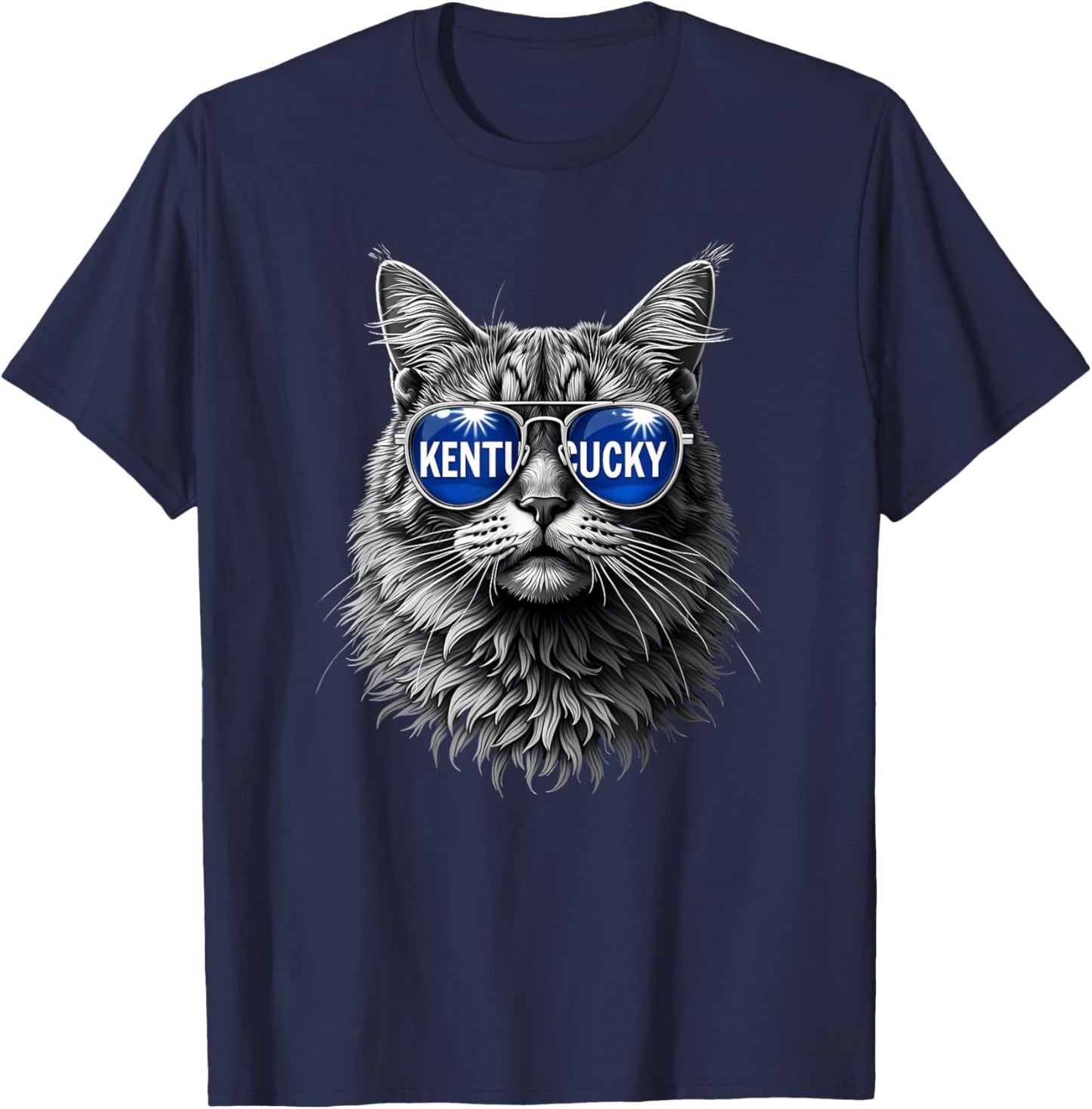 Funny Cat Lovers Kentucky Men Women Co. Cat Lovers Graphic Last Name Kentucky Retro Vintage T-Shirt - T-Shirt | Navy