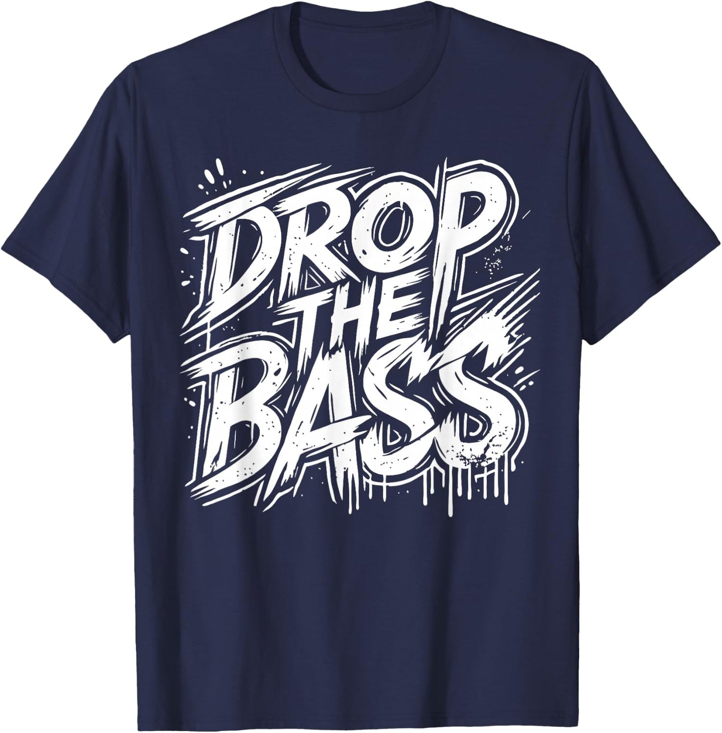 Bass Head Dubstep Drop The Bass T-Shirt - T-Shirt | Navy