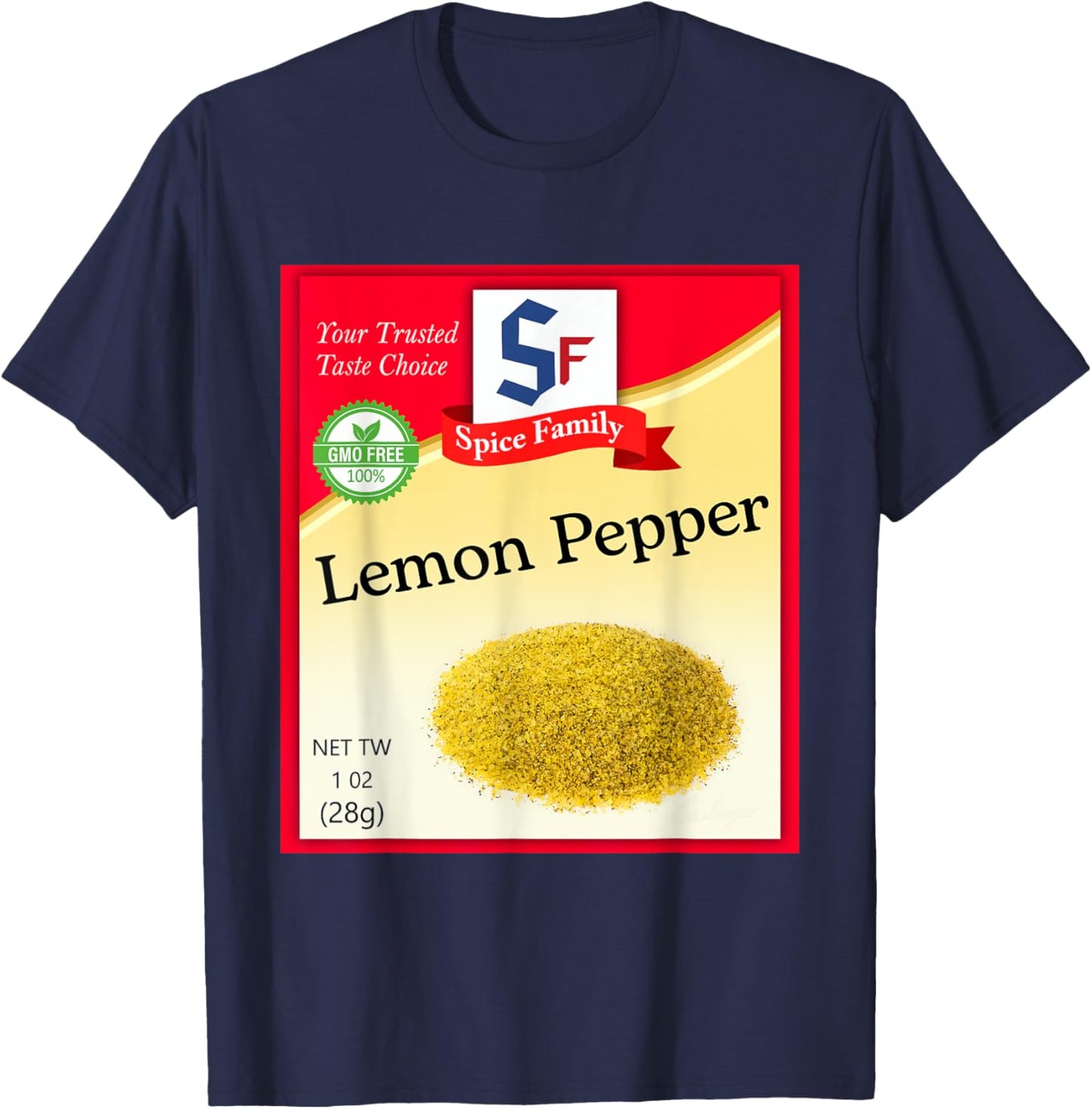 Lemon Pepper Condiment Costume Holiday Spice Costumes T-Shirt - T-Shirt | Navy