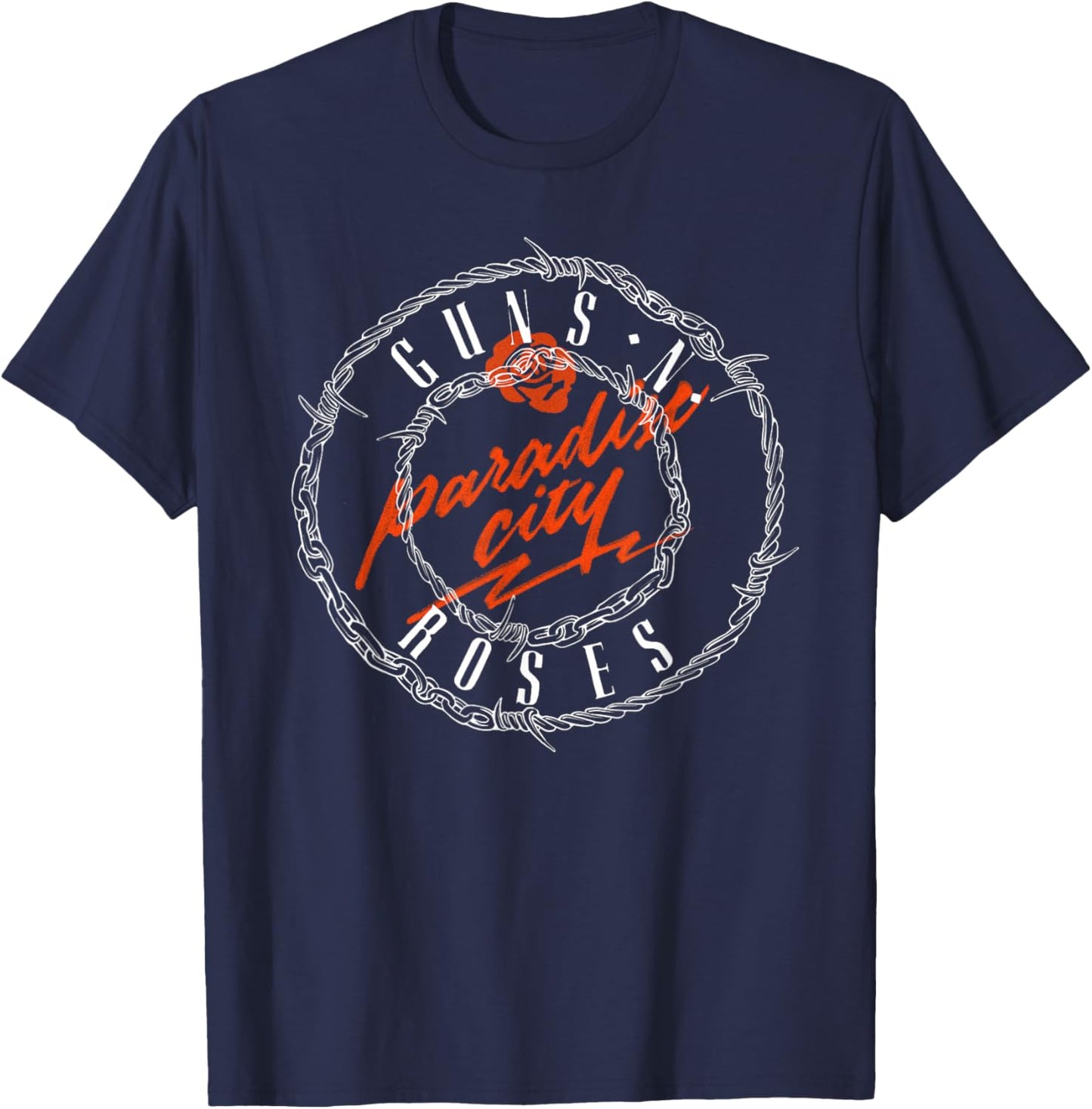 Official Guns N' Roses Paradise Logo T-Shirt - T-Shirt | Navy