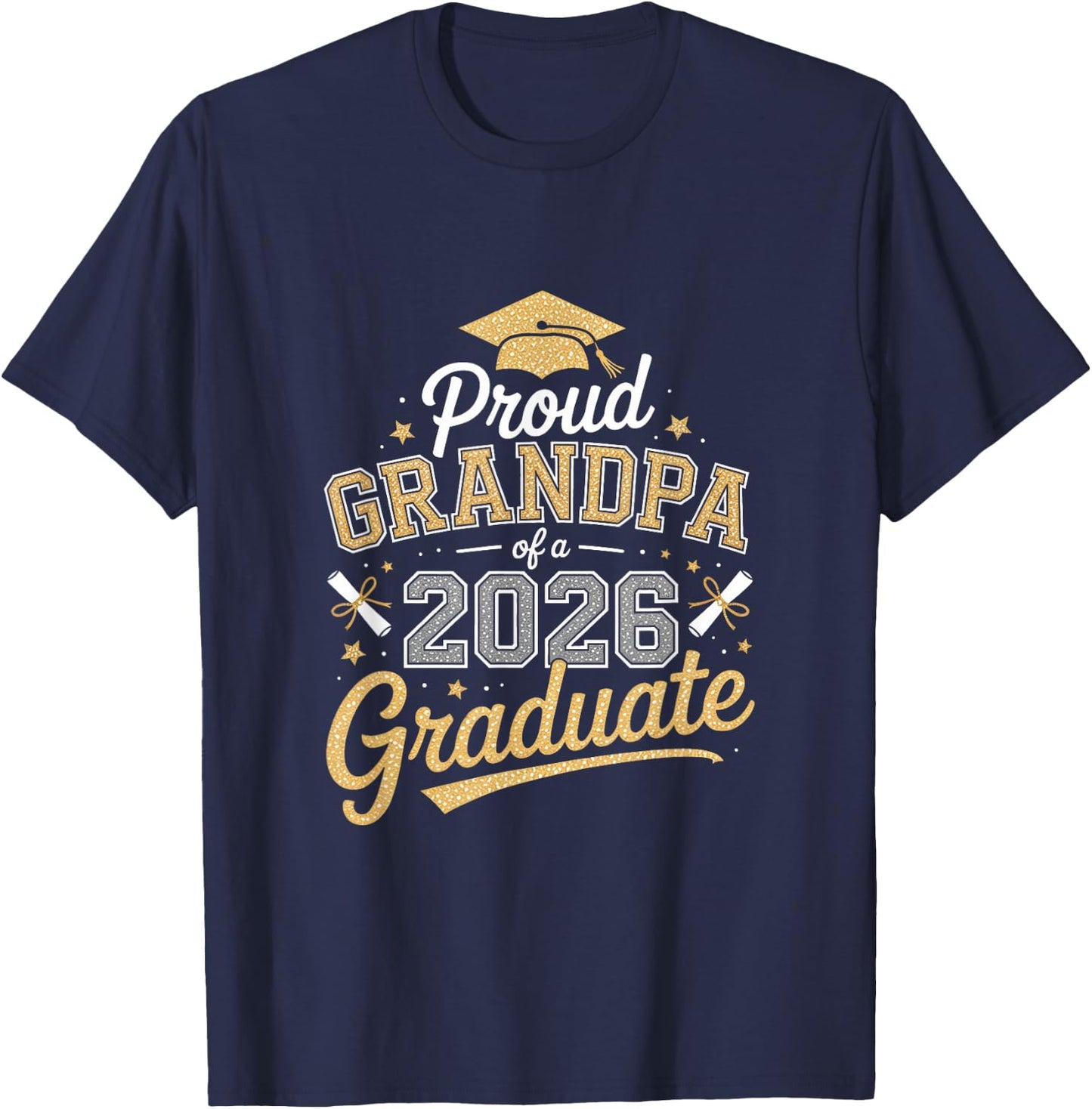 Proud Grandpa of a 2026 Graduate! Graduation Design T-Shirt - T-Shirt | Navy