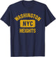 Washington Heights NYC Gym Style Distressed Amber Print T-Shirt - T-Shirt | Navy