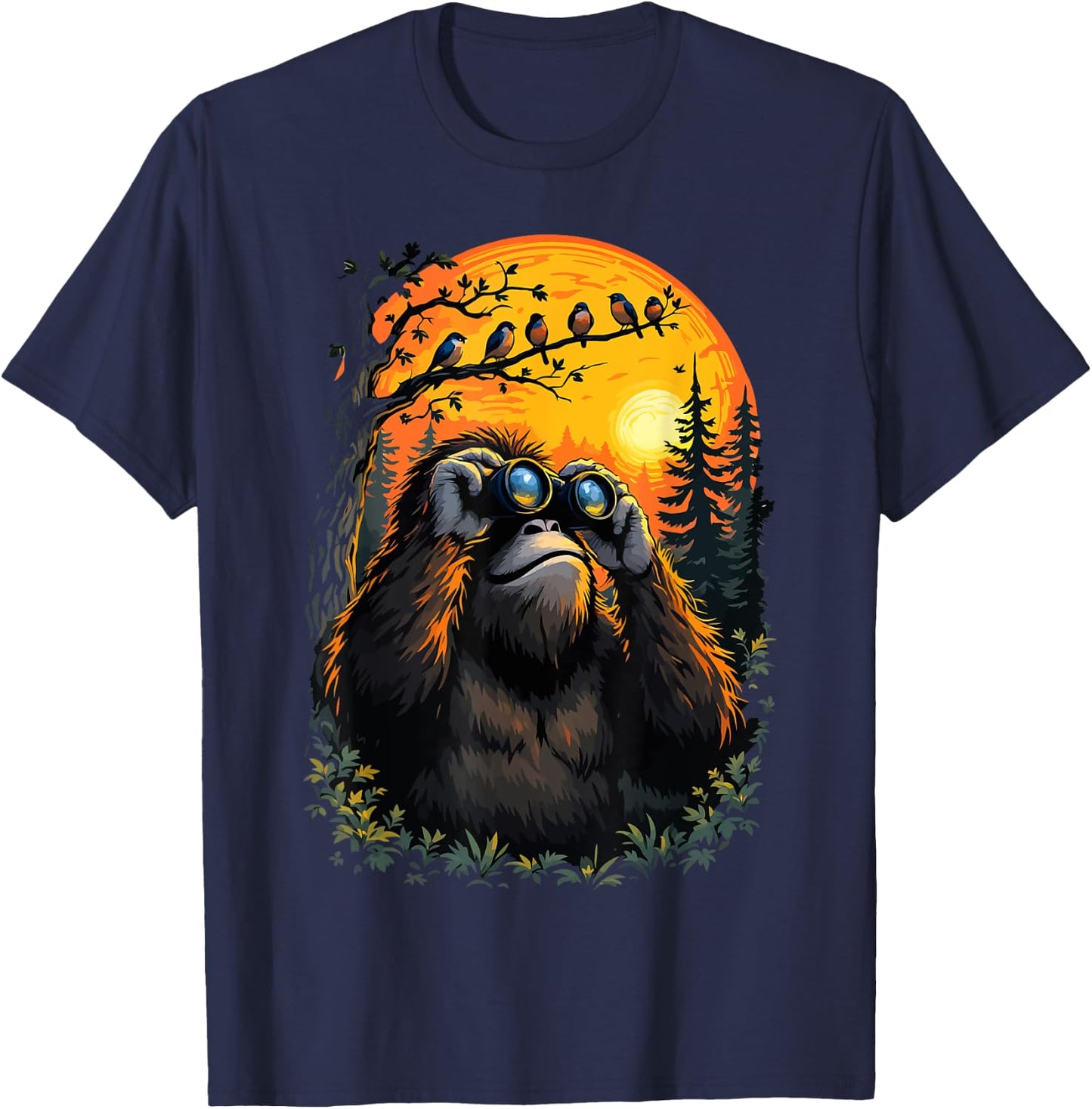 Wild Bird Watching Funny Bird Nature Adventure Explorers T-Shirt - T-Shirt | Navy