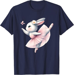 Ballerina Bunny Performance Ballet Rabbit Tutu Girl Kids T-Shirt - T-Shirt | Navy