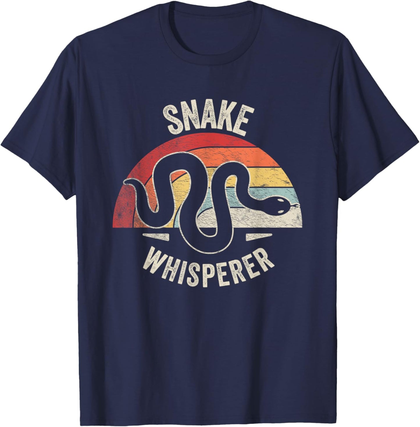 Retro Vintage Snake Whisperer Snake Lover Funny Snake T-Shirt - T-Shirt | Navy