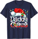 Daddy Claus Christmas Pajama Family Matching Xmas Light T-Shirt - T-Shirt | Navy