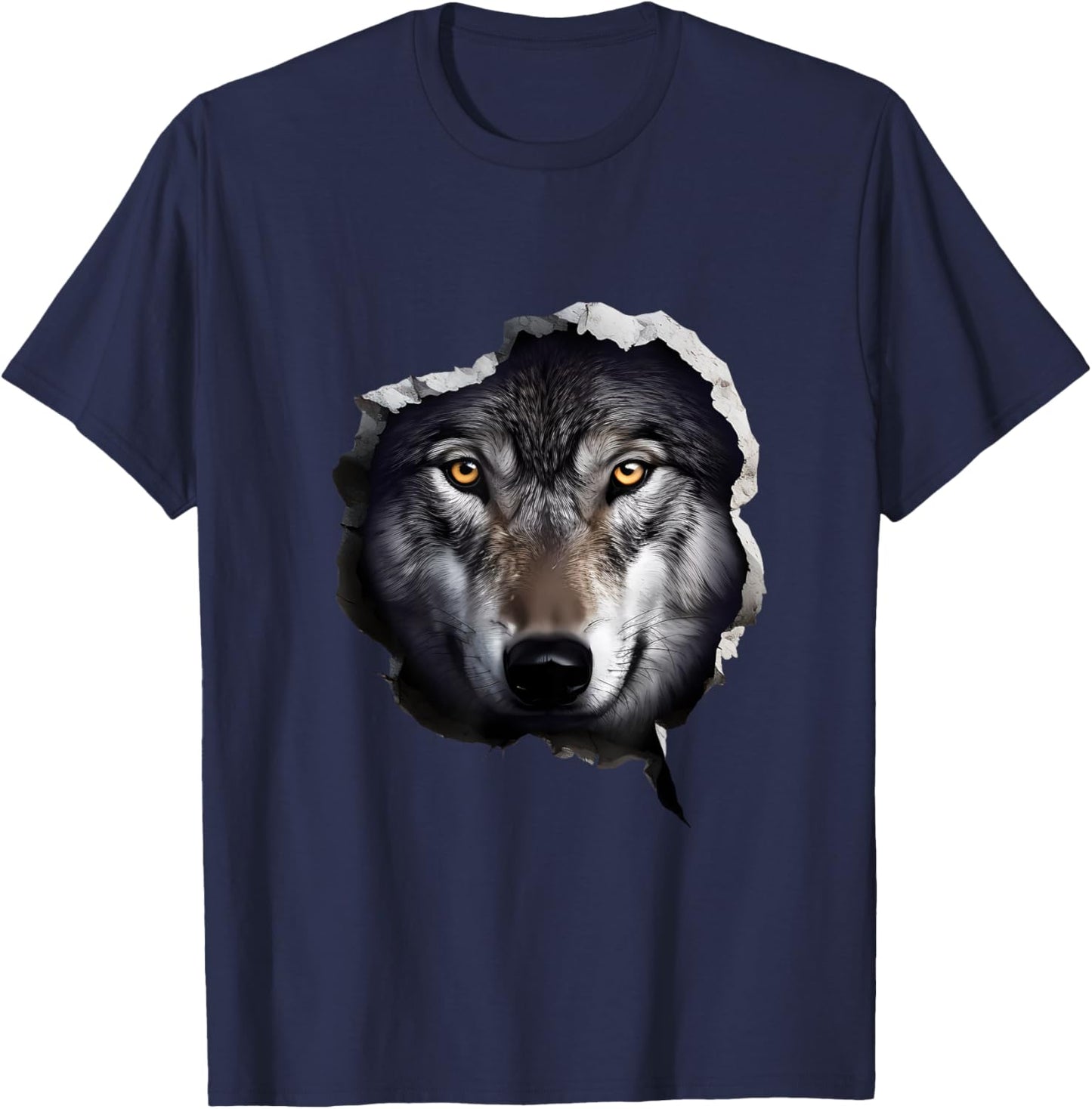 Wolf Face T-Shirt - T-Shirt | Navy
