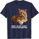 Orange Tabby Cat Funny Meme Design Graphic T-Shirt - T-Shirt | Navy
