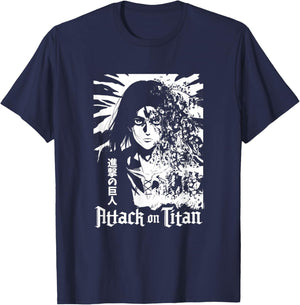 Attack on Titan Season 4 Eren Explosion White Graphic Anime T-Shirt - T-Shirt | Navy
