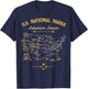 62 National Parks Map Gifts US Park Vintage Camping Hiking T-Shirt - T-Shirt | Navy