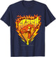 Kids DC Comics The Flash Flames Pop Art Poster T-Shirt - T-Shirt | Navy