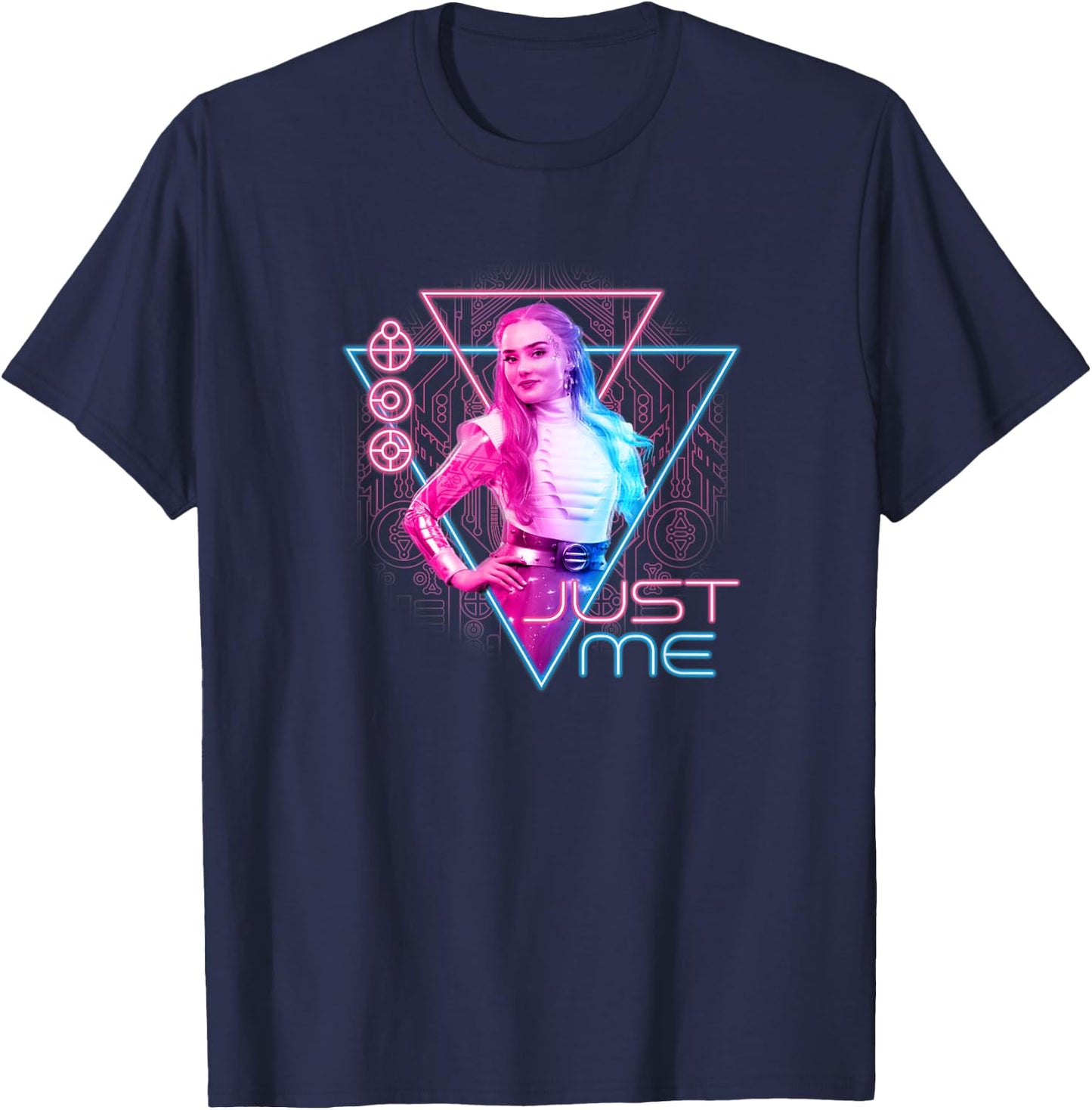 Disney Zombies 3 Addison Neon Just Me Design T-Shirt - T-Shirt | Navy