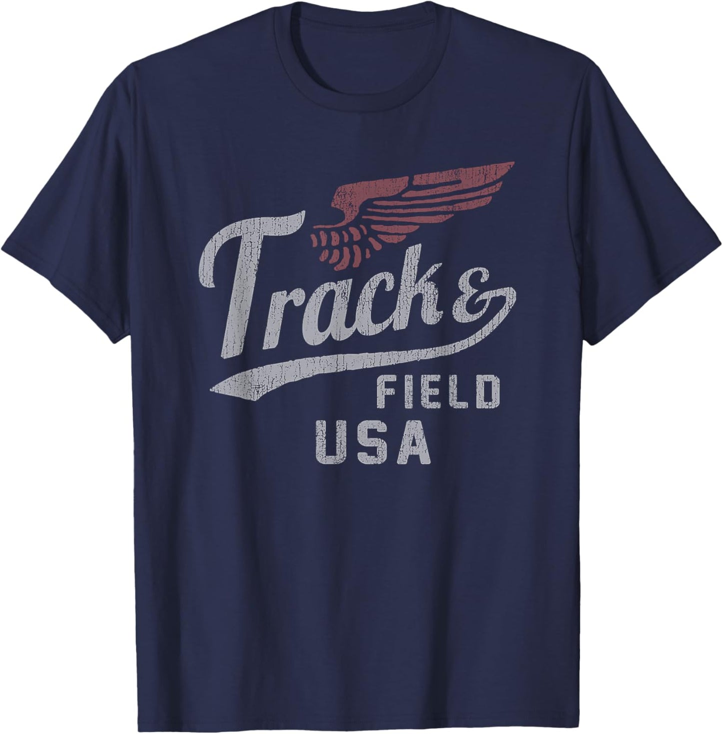 USA Track and Field Faded Jersey T-Shirt - T-Shirt | Navy