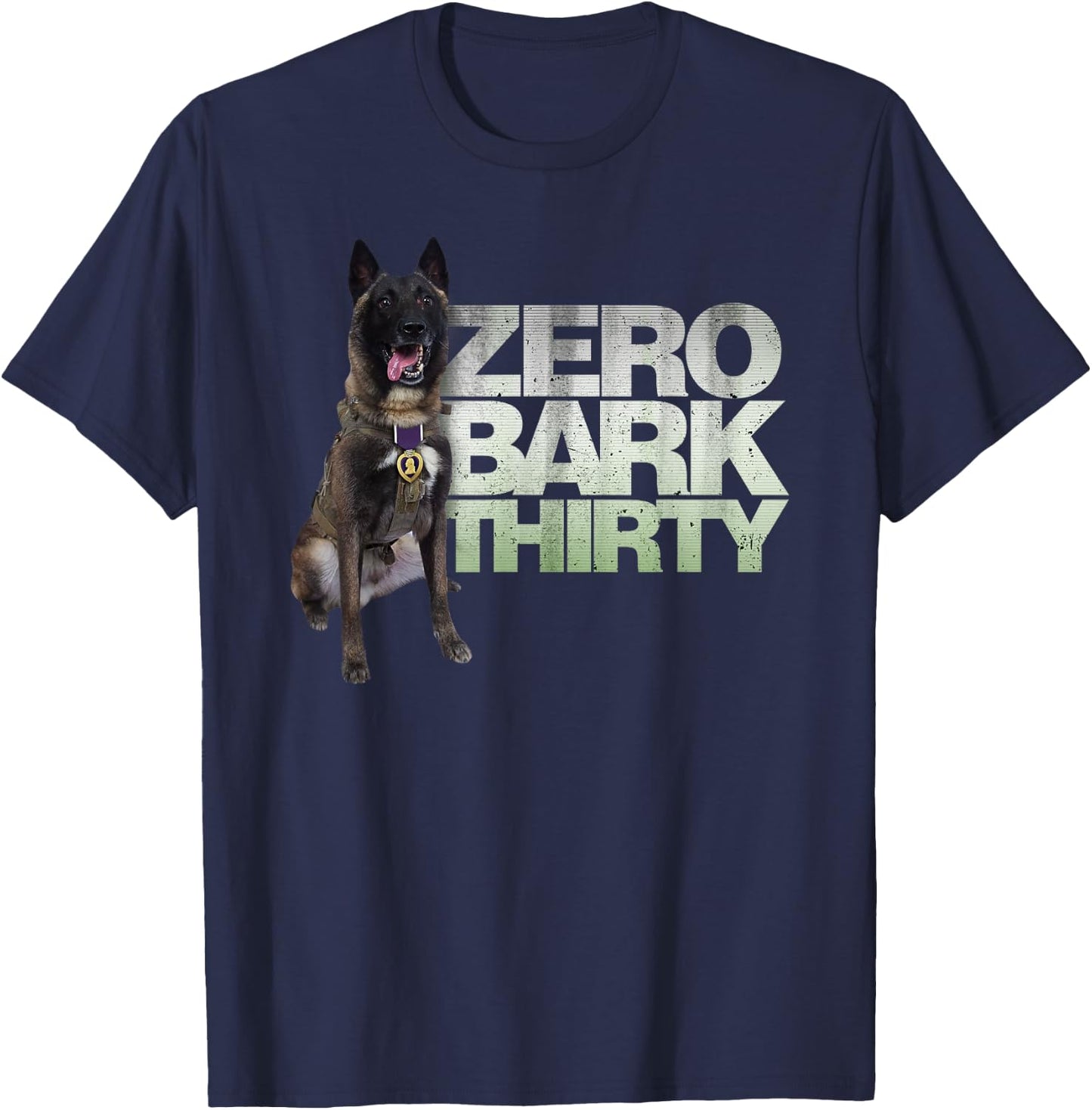 Zero Bark Thirty American Hero Military Dog T-Shirt - T-Shirt | Navy