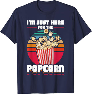 Im Just Here For The Popcorn T-Shirt - T-Shirt | Navy