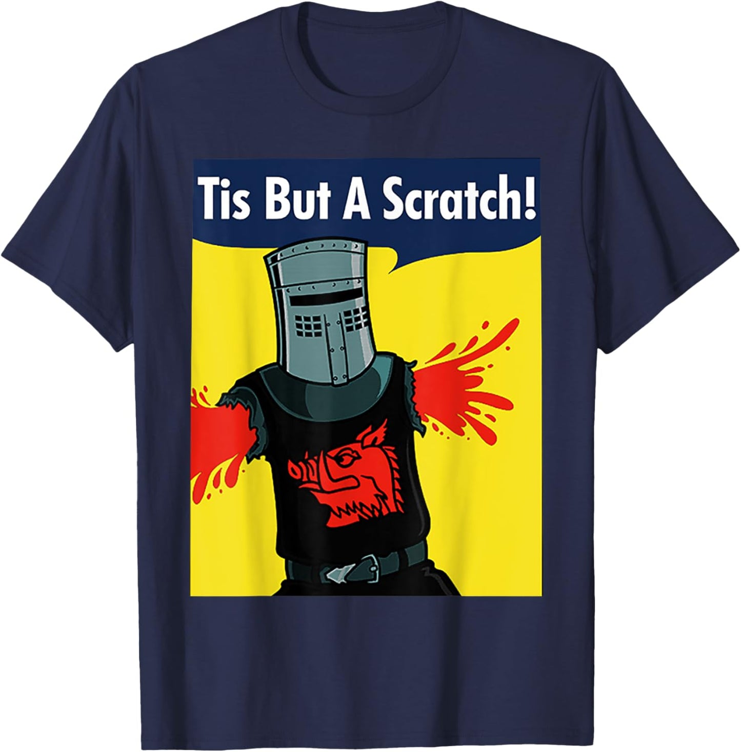 Tis But A Scratch T-Shirt - T-Shirt | Navy