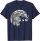 Bernedoodle Doodle Dog Moon Silhouette Halloween Costume T-Shirt - T-Shirt | Navy