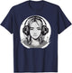 DJ Mädchen mit Kopfhörern Design T-Shirt - T-Shirt | Navy