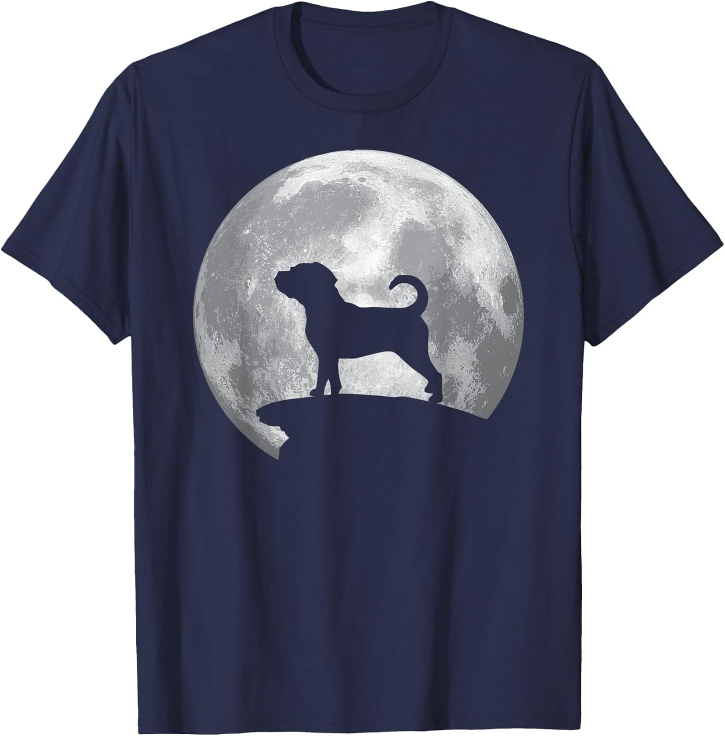 CHUG Dog And Moon Vintage Halloween Costume Men Women Kids T-Shirt - T-Shirt | Navy