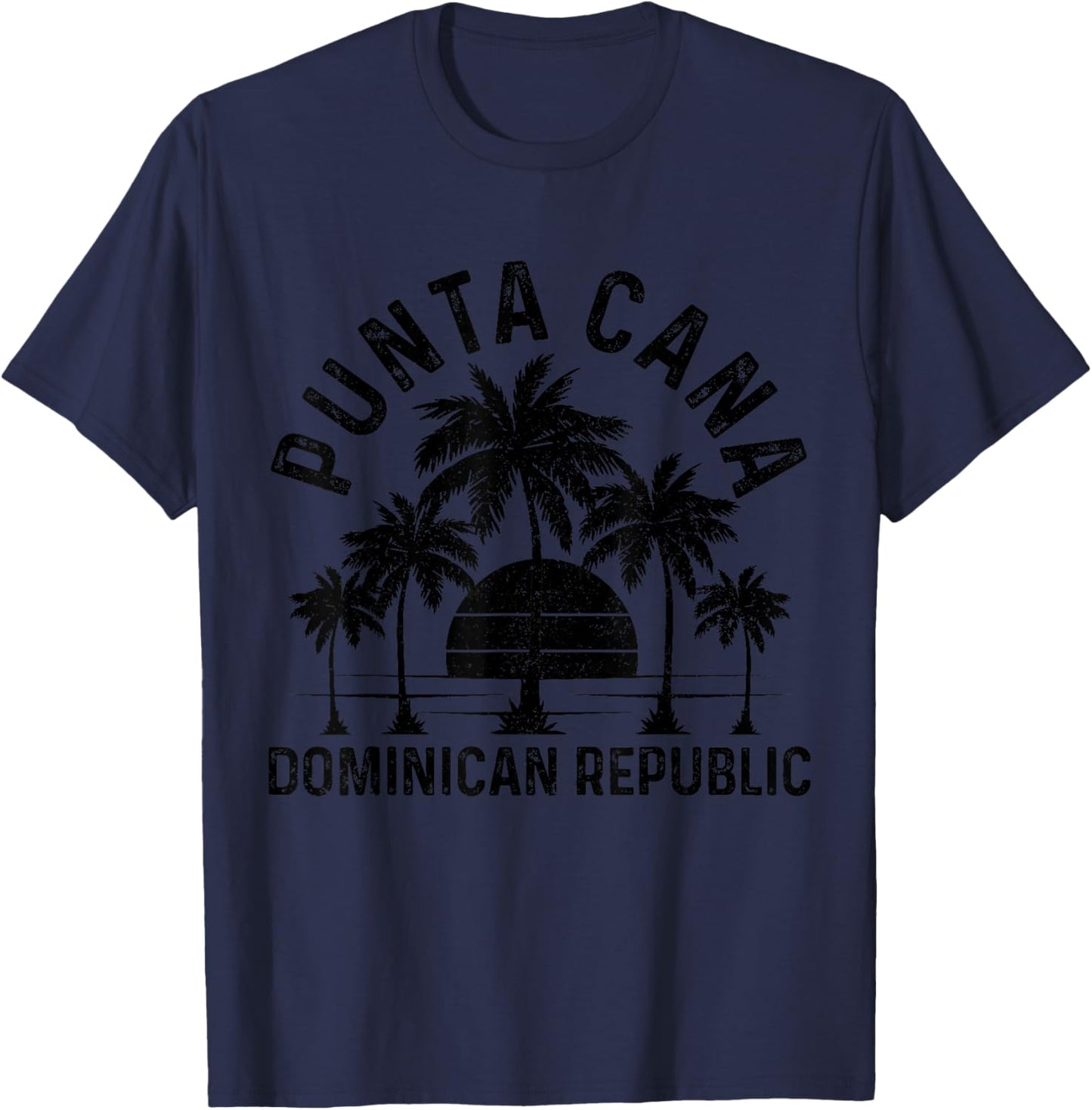 Punta Cana Dominican Republic Beach Surf Vintage T-Shirt - T-Shirt | Navy