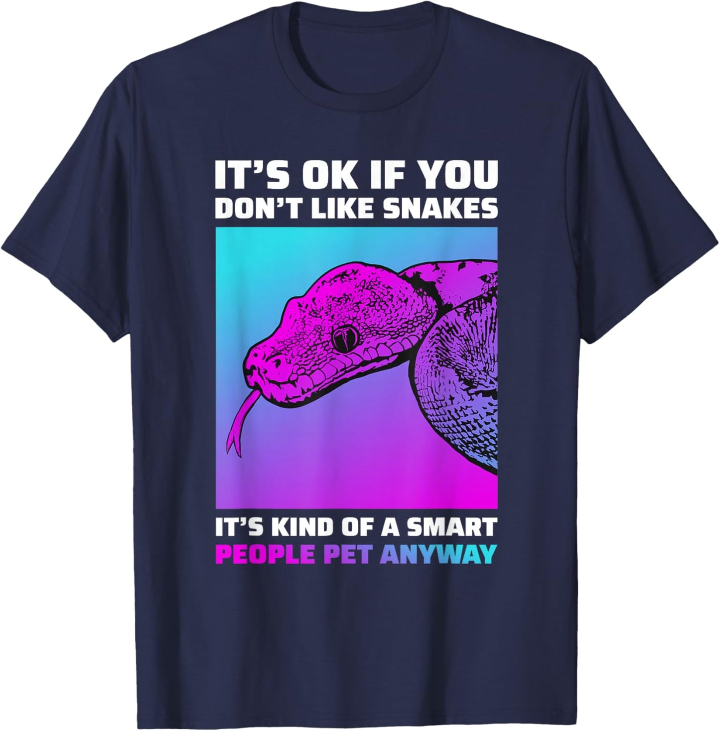 Funny Snake Lover Python Boa Cornsnake T-Shirt - T-Shirt | Navy