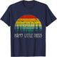 Happy Little Graphic Art Awesome Apparel Funny Forest Tree T-Shirt - T-Shirt | Navy