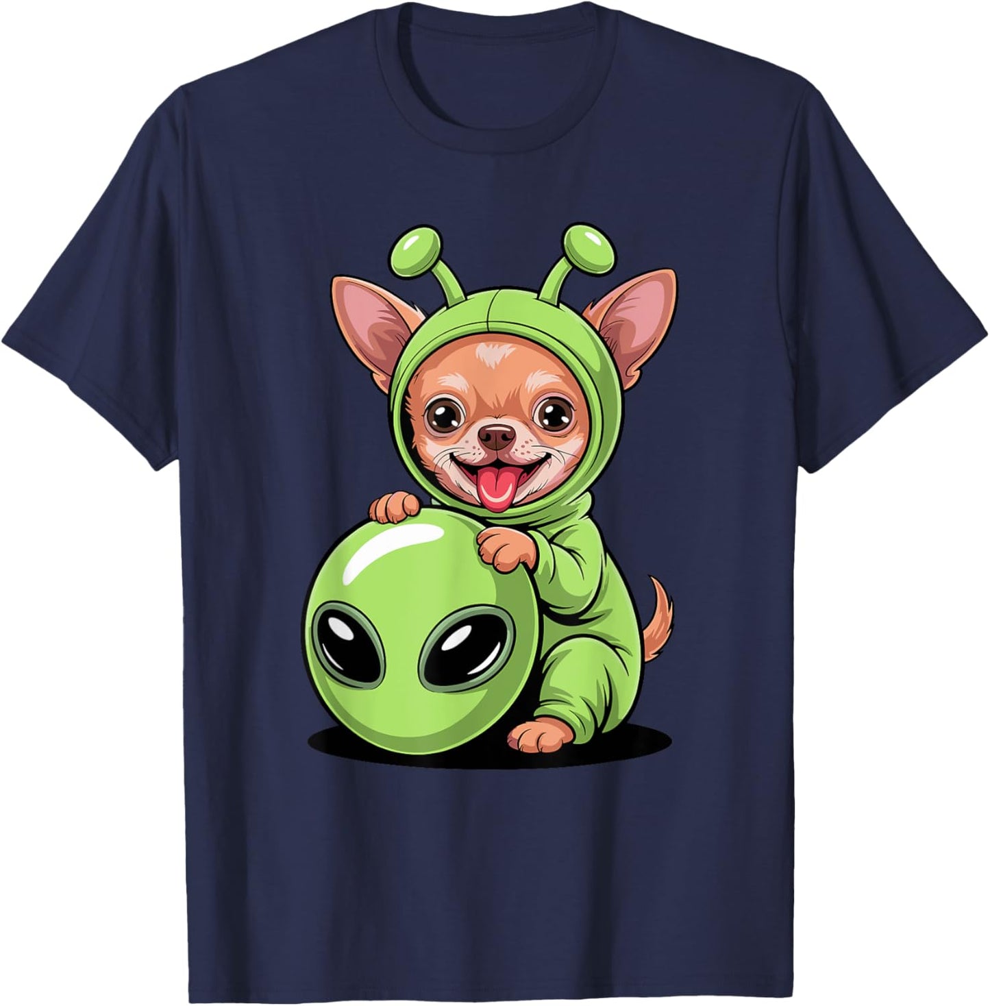 Alien Costume Chihuahua Chihuahuas Chi T-Shirt - T-Shirt | Navy