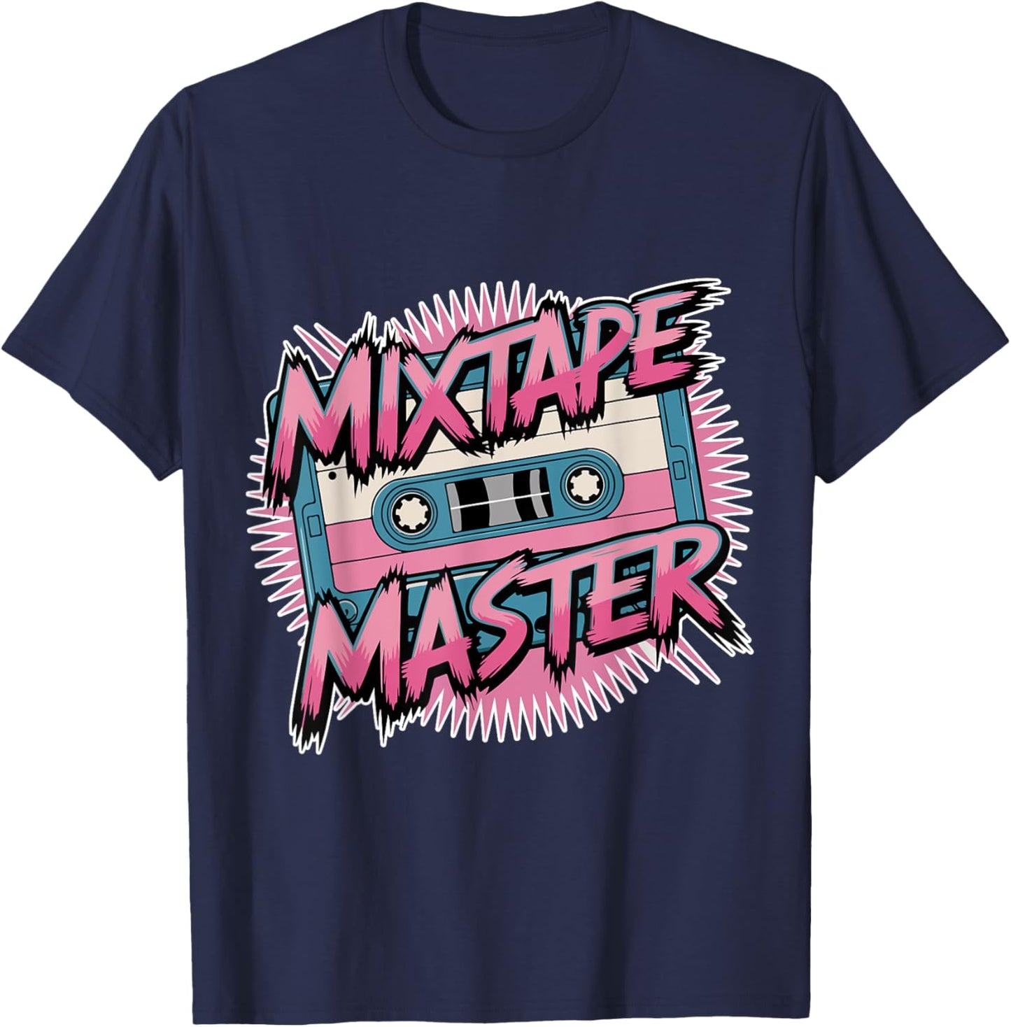 Mixtape Master Retro 80s Vintage Cassette Music Lover T-Shirt - T-Shirt | Navy