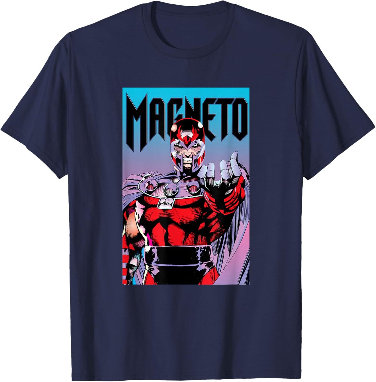 Marvel X-Men Magneto Powerful Pose Epic Poster T-Shirt - T-Shirt | Navy