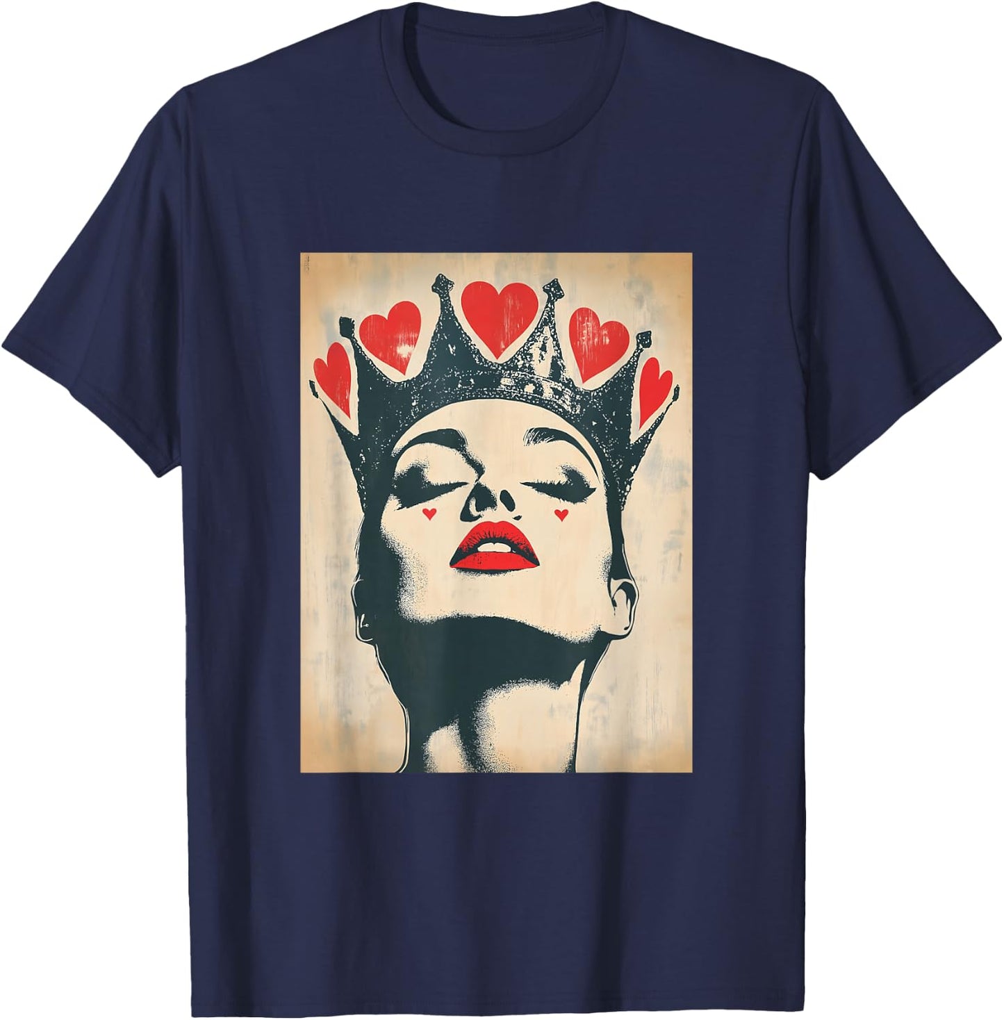 Queen of Hearts T-Shirt - T-Shirt | Navy