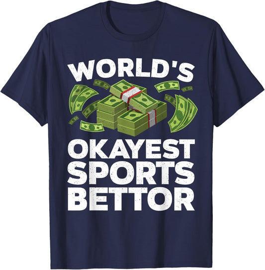 Funny Sports Betting Design Women Sports Gambler T-Shirt - T-Shirt | Navy