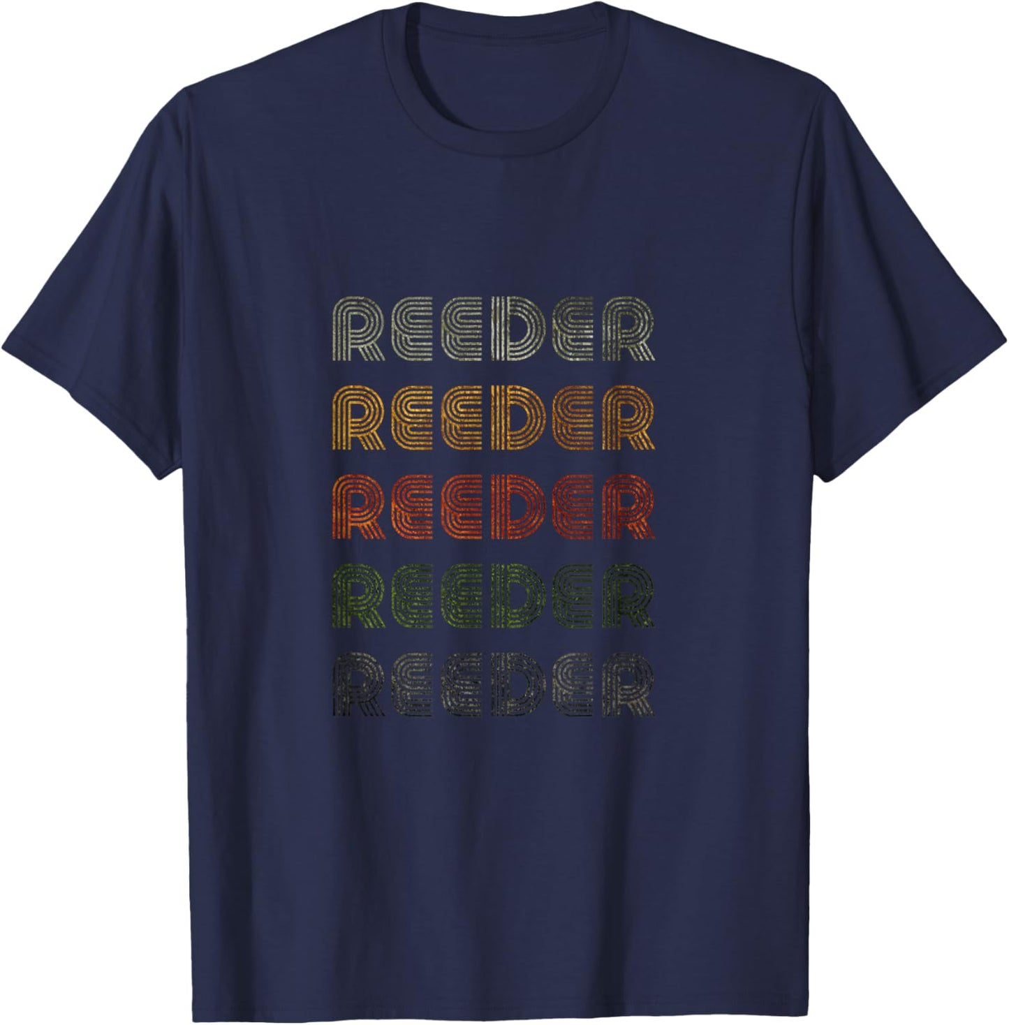 Love Heart Reeder Grunge Vintage Style Black Reeder T-Shirt - T-Shirt | Navy
