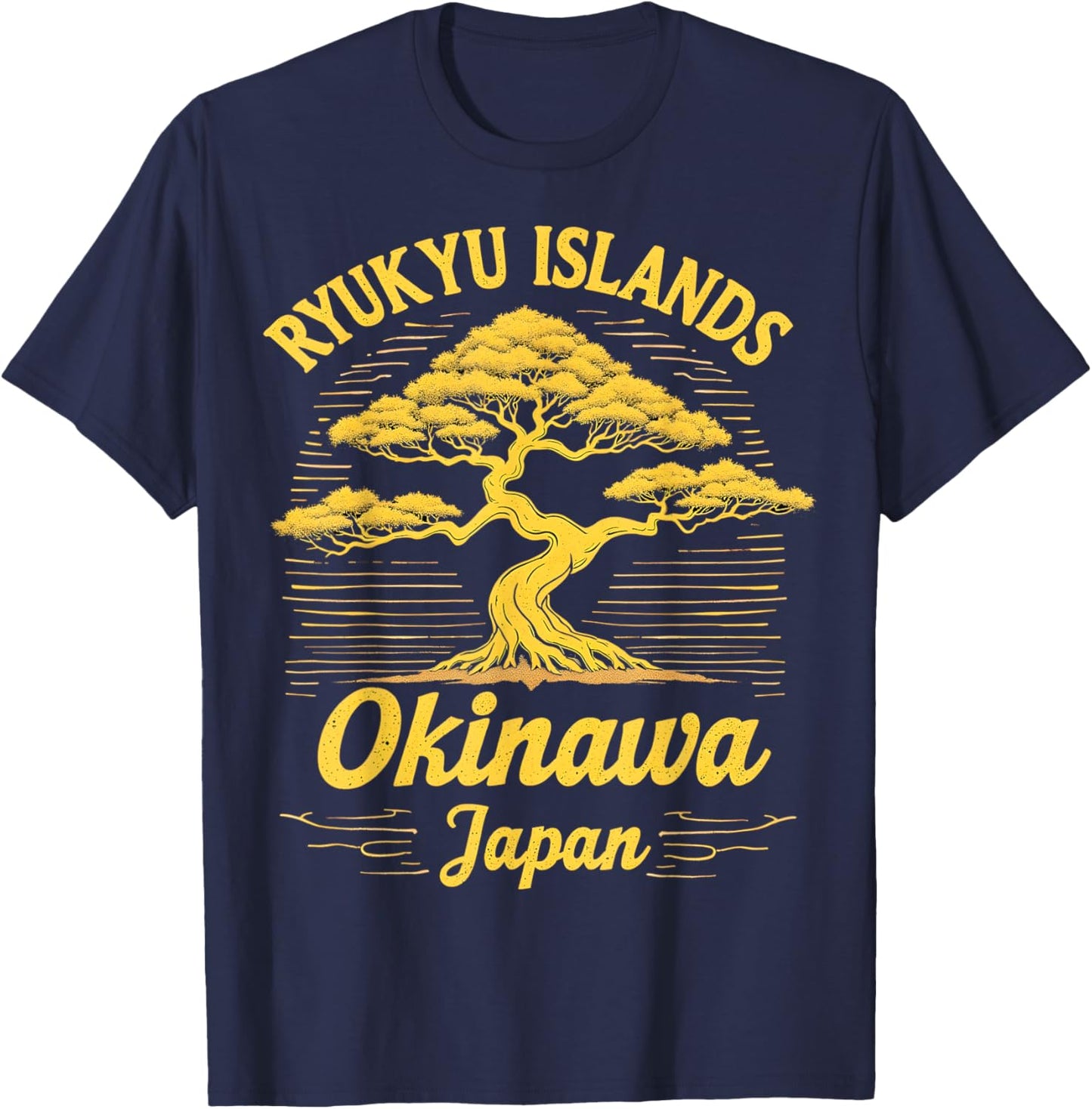 Ryukyu Islands Okinawa Japan Bonsai Art T-Shirt - T-Shirt | Navy