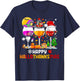 Happy Hallothanksmas Halloween Thanksgiving Christmas Fall T-Shirt - T-Shirt | Navy