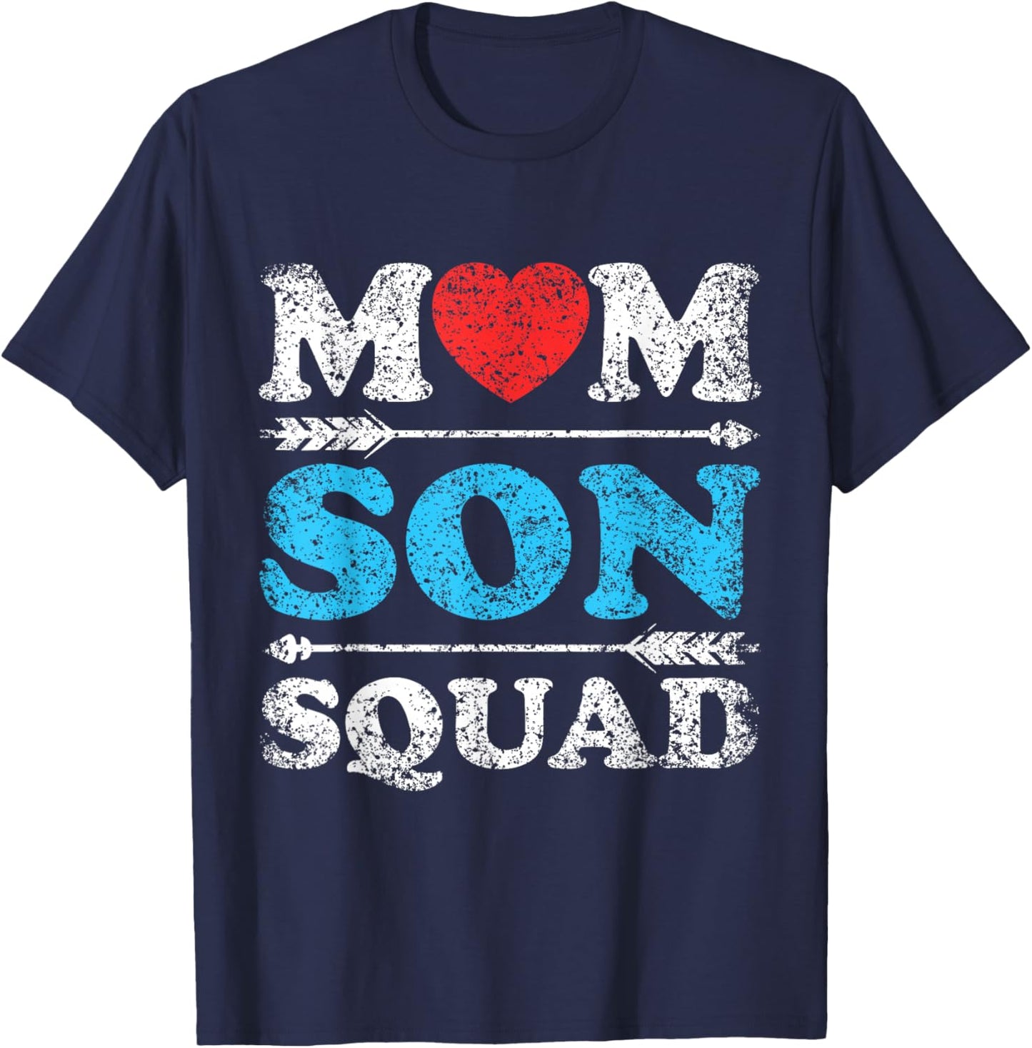 Mom Son Squad Mother's Day Matching Sons Mother Son Mommy T-Shirt - T-Shirt | Navy