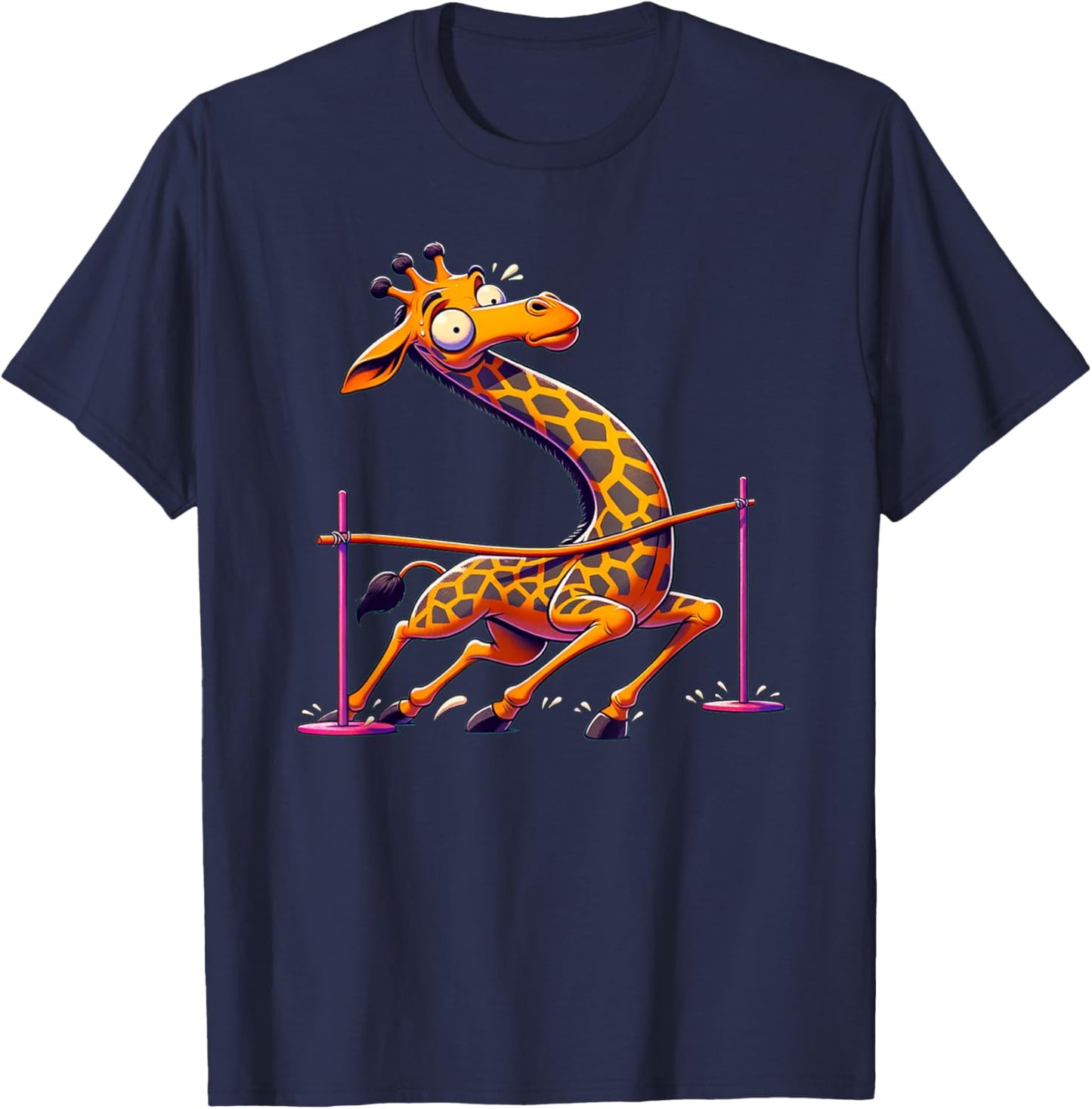 Funny Giraffe Limbo T-Shirt - T-Shirt | Navy