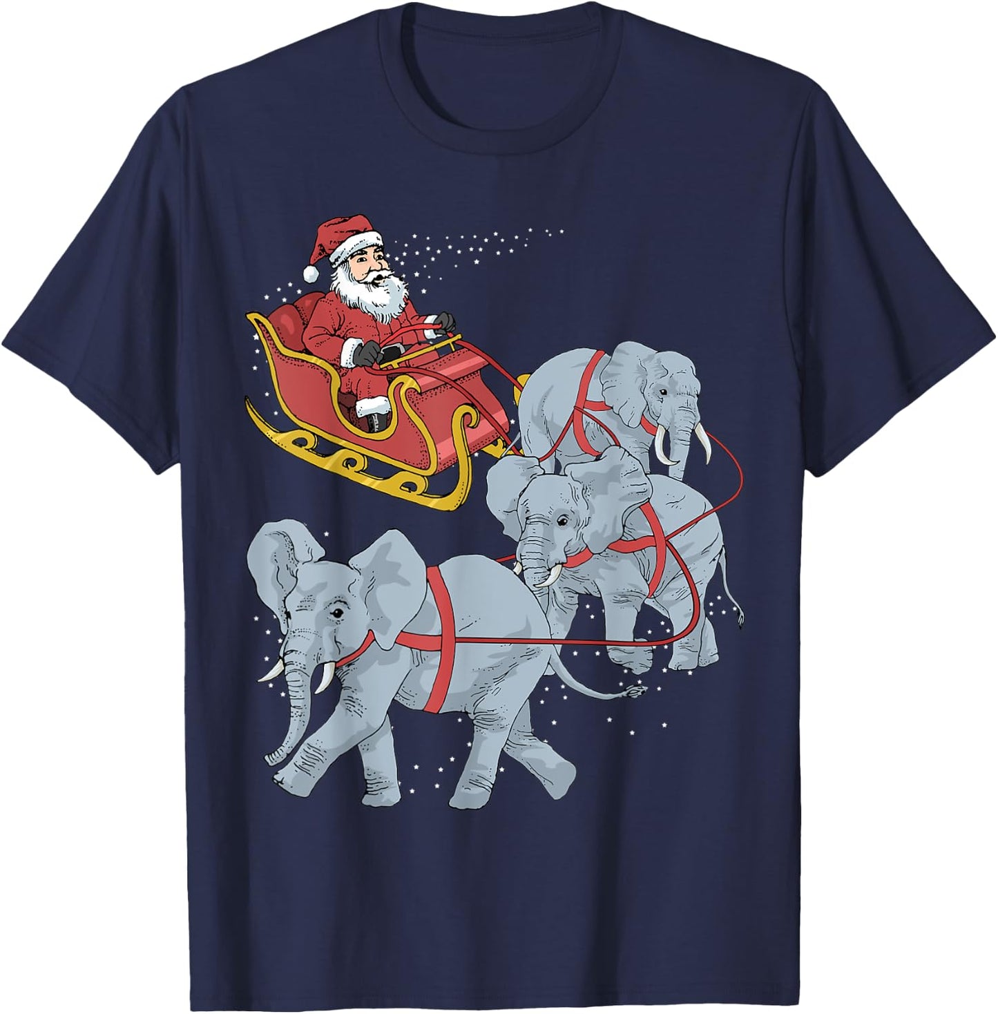 Elephant Christmas T-Shirt - T-Shirt | Navy