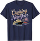 New Year 2026 Cruise Party Celebrations -Adults , Black, Small, Short Sleeve, Crew Collar, Straight Fit, Polyester 100%, Unique New Year's Eve Cruise Design T-Shirt - T-Shirt | Navy