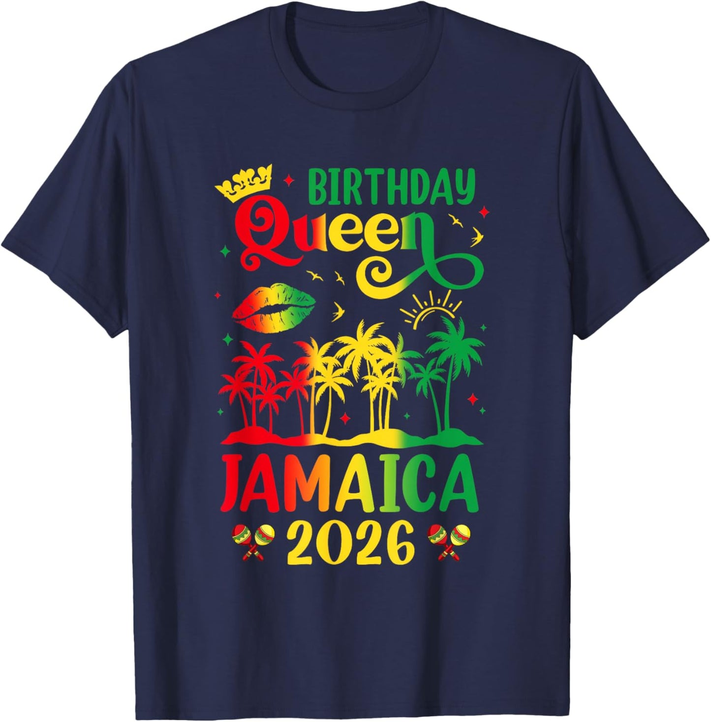Birthday Jamaica Girl 30Th 40Th Party Jamaican Vacation 2026 T-Shirt - T-Shirt | Navy